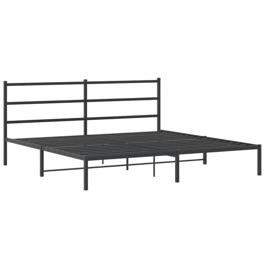 Giroletto con Testiera in Metallo Nero 200x200 cmcod mxl 86516