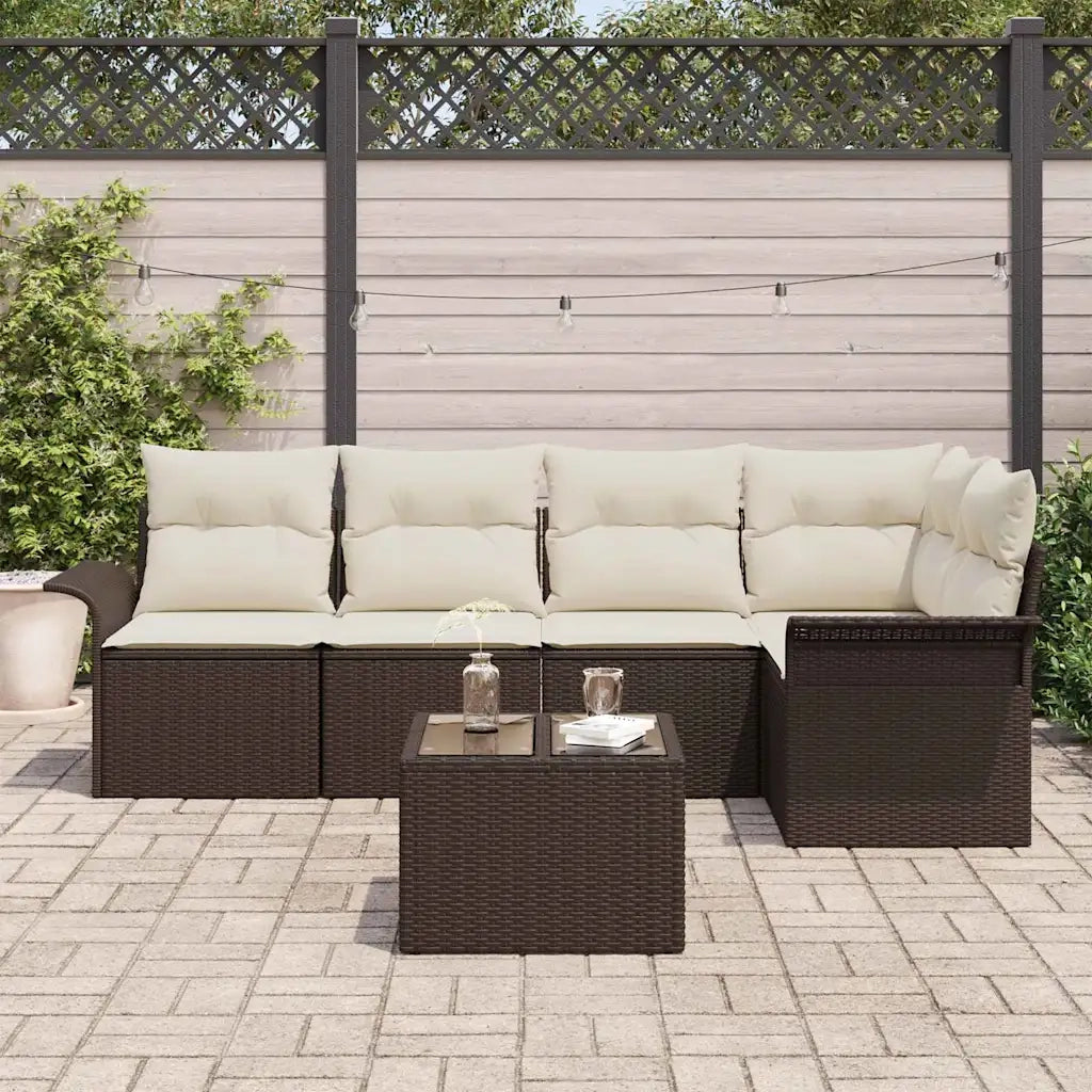 Set Divano da Giardino con cuscino 6 pcs polyrattan 3345368