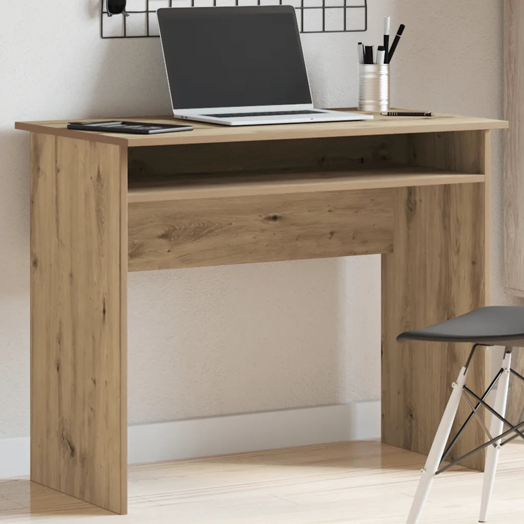 Scrivania Rovere Artigianale 90x50x74 cm in Legno Multistrato