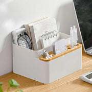 Organizzatore da Scrivania per Materiali di Ufficio e Trucco con 4 Comparti per Vanity Tavolo Casa