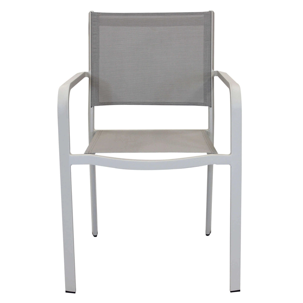 Poltrona da Giardino Impilabile in Alluminio Textilene cm 56x61x84 - WARD