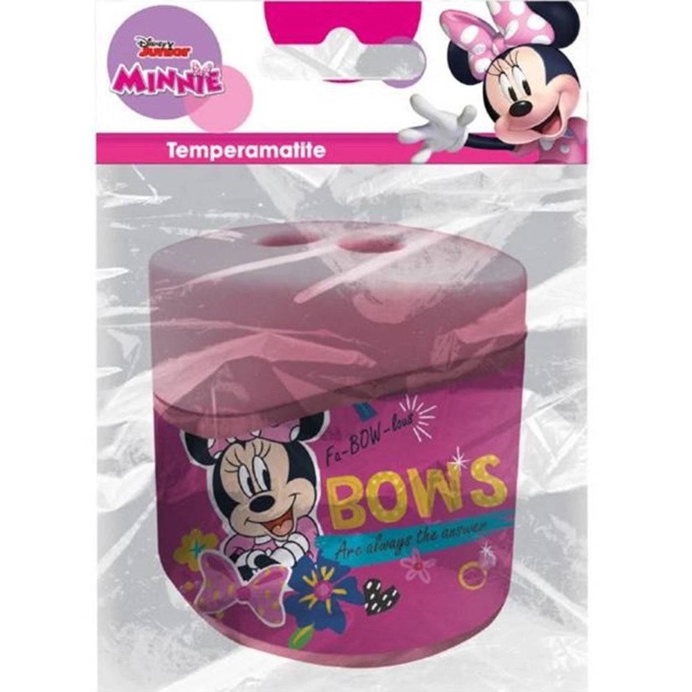 Trade Shop - Temperamatite Ovale A 2 Fori Con Serbatoio Minnie Cancelleria Scuola Bambine 960467 -