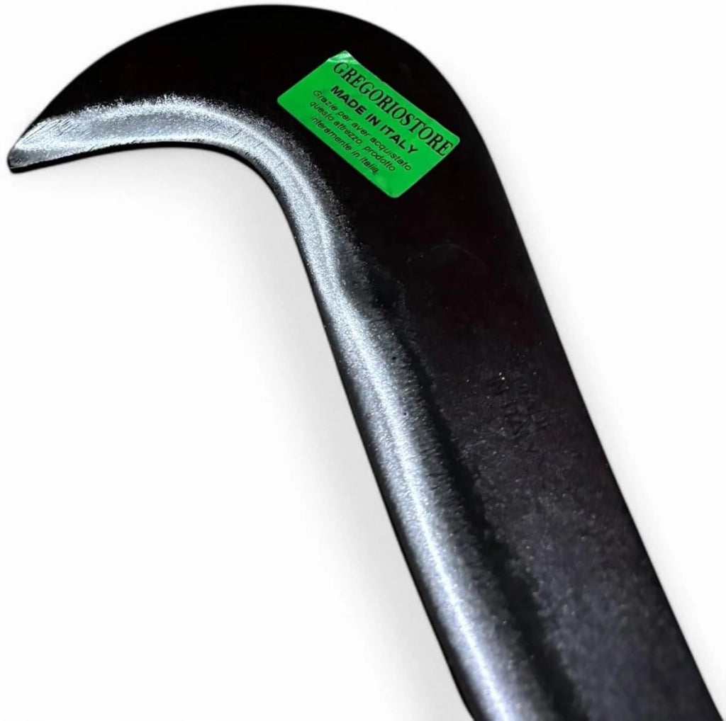 Roncola Artigianale con Manico in Cuoio, Lama 30 cm, Falce da Potatura