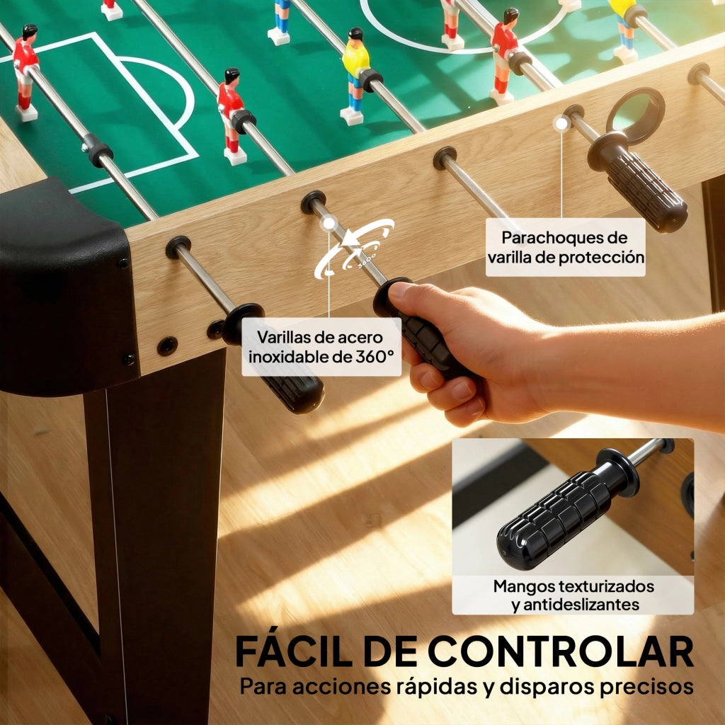 Calcio Balilla ¨C Zephmum ¨C 92 cm Legno Naturale