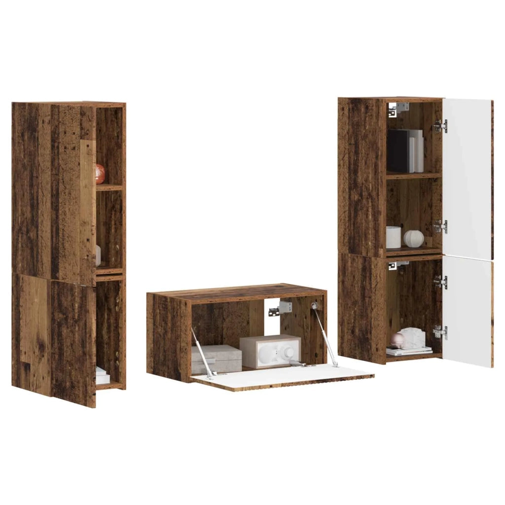 Set mobile TV 5 pcs Legno vecchio Legno multistrato 3409103