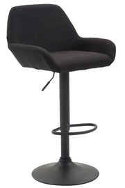 Sgabello Braga in tessuto nero,nero