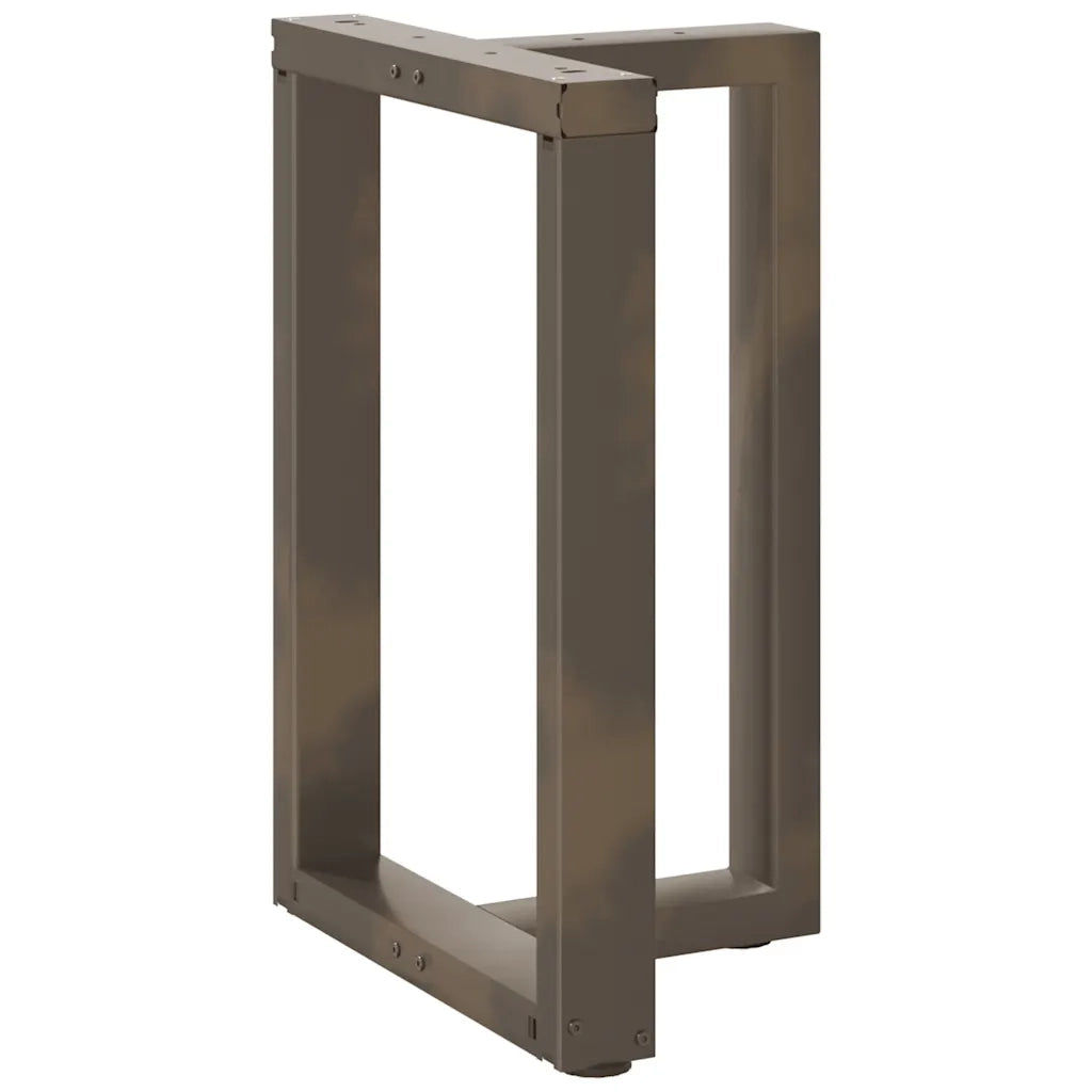 Gambe per tavolo da pranzo a forma di T 2 pz nere 50x35x(72-73) cm in acciaio 4013051