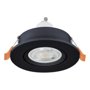 Set 3 Faretti Incasso Barranco Gu10 Plastica Nera 1 Luce Gu10 4,5 Ip20