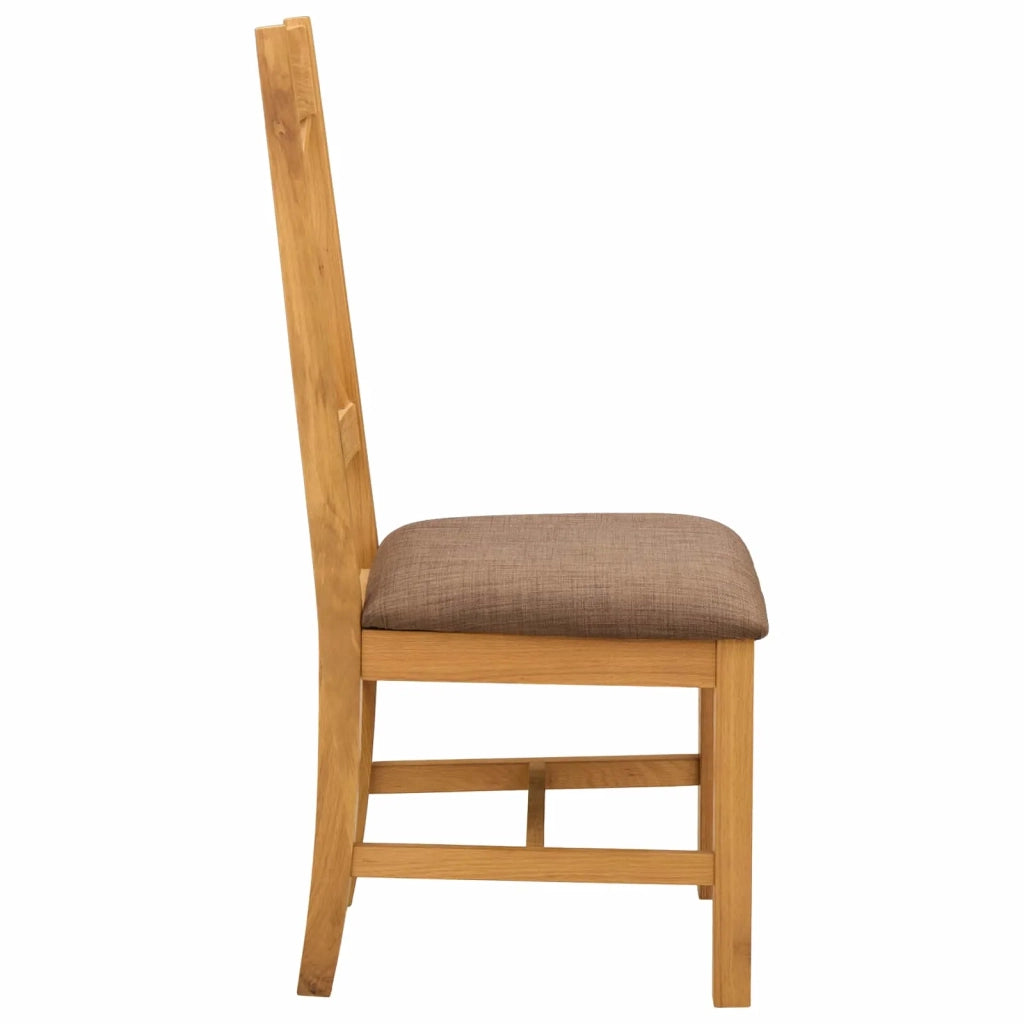 Sedia da pranzo 2 pcs Legno di Quercia Massello Grigio 42039167