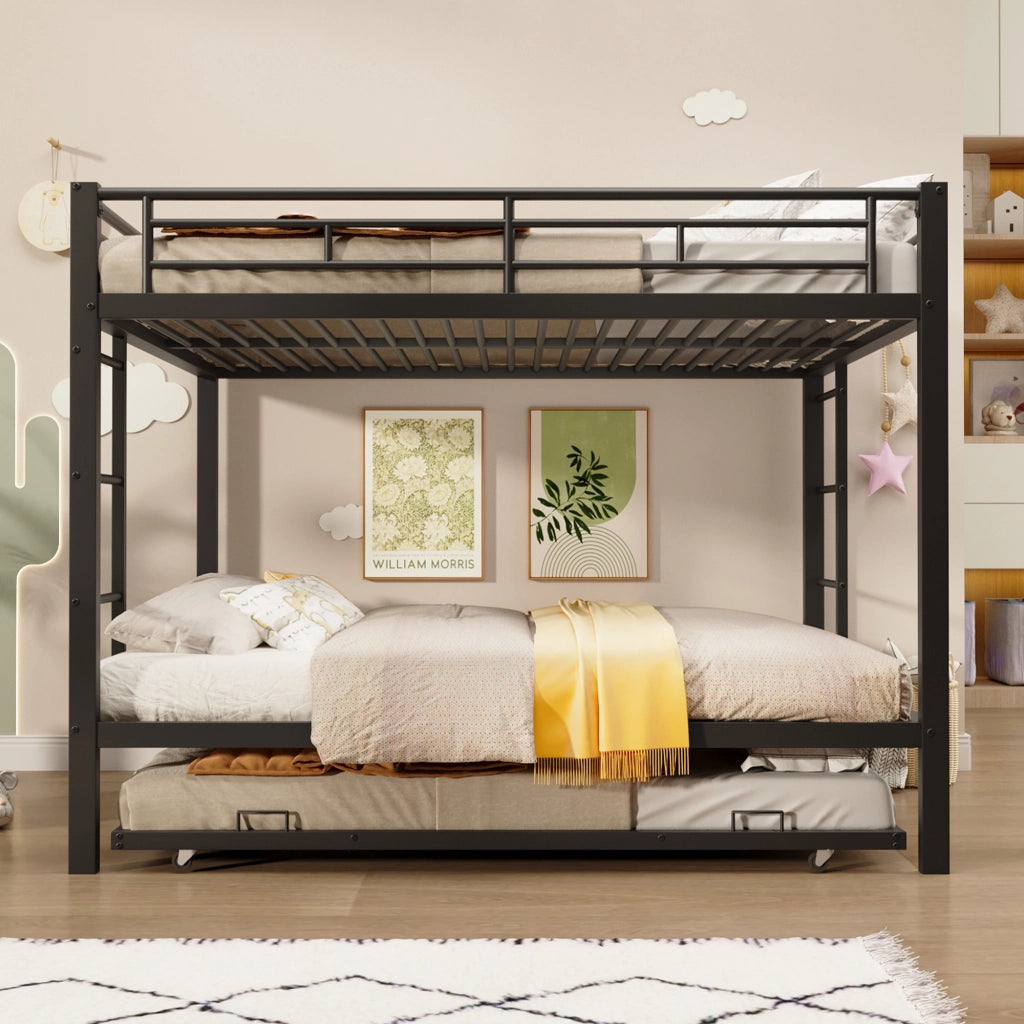 Letto a castello funzione estrabile metallo 140x200 cm