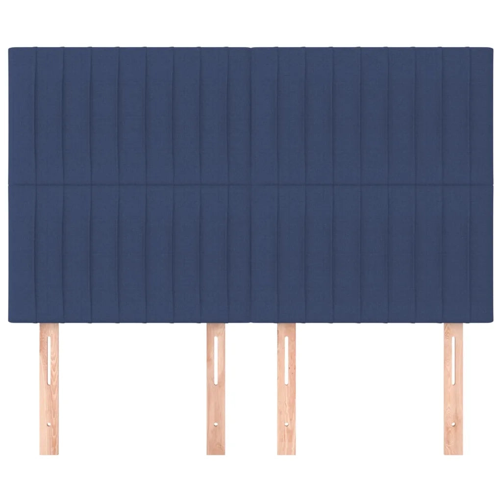 Testiera-Testata-Testiera Decorativa Blu 144x5x118/128 cm Tessuto 765405