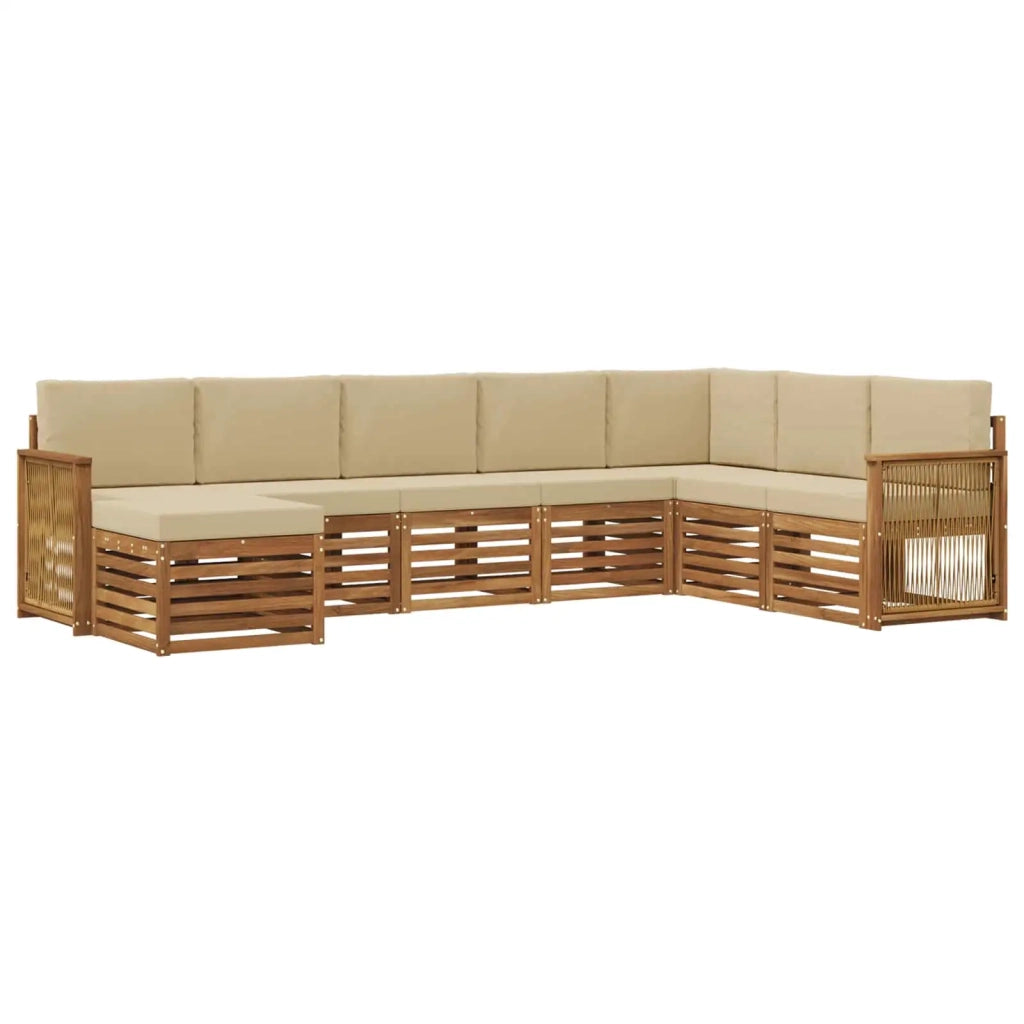 Set di divani da esterno 6 pz Naturale 3384719