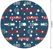 Bosch Expert O780 – Dischi abrasivi grana 180, 50 pezzi