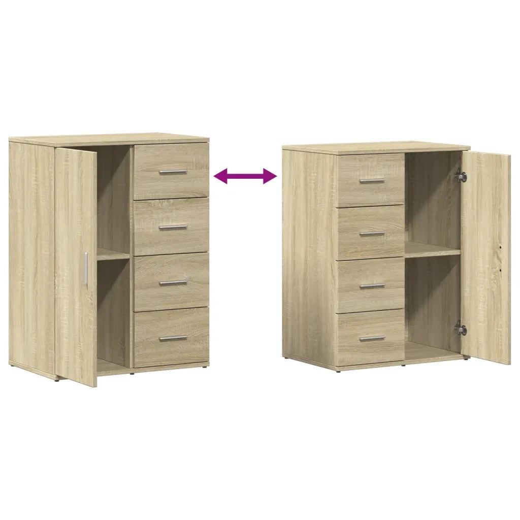 Credenza Rovere Sonoma 59x39x80 cm in Legno Multistrato 840536