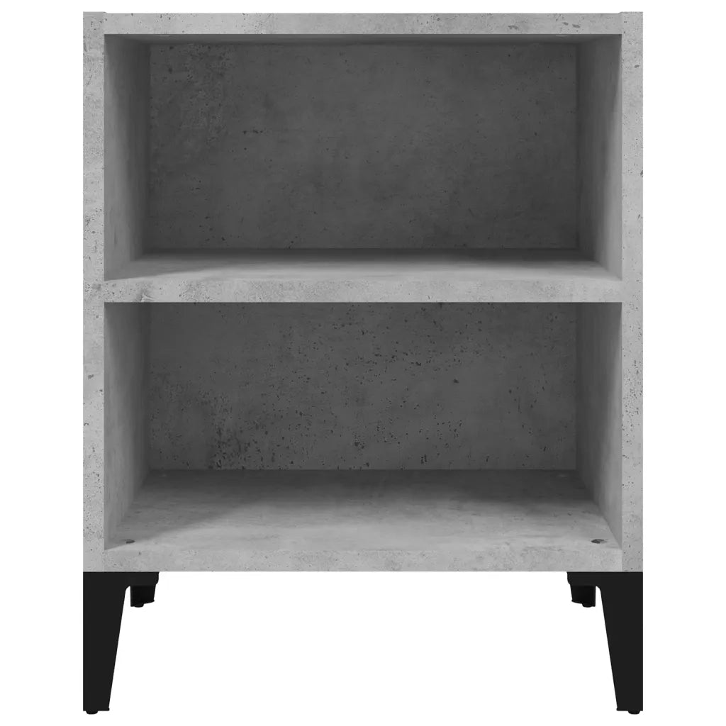 Comodino con Gambe in Metallo Grigio Cemento 40x30x50 cm cod mxl 30201