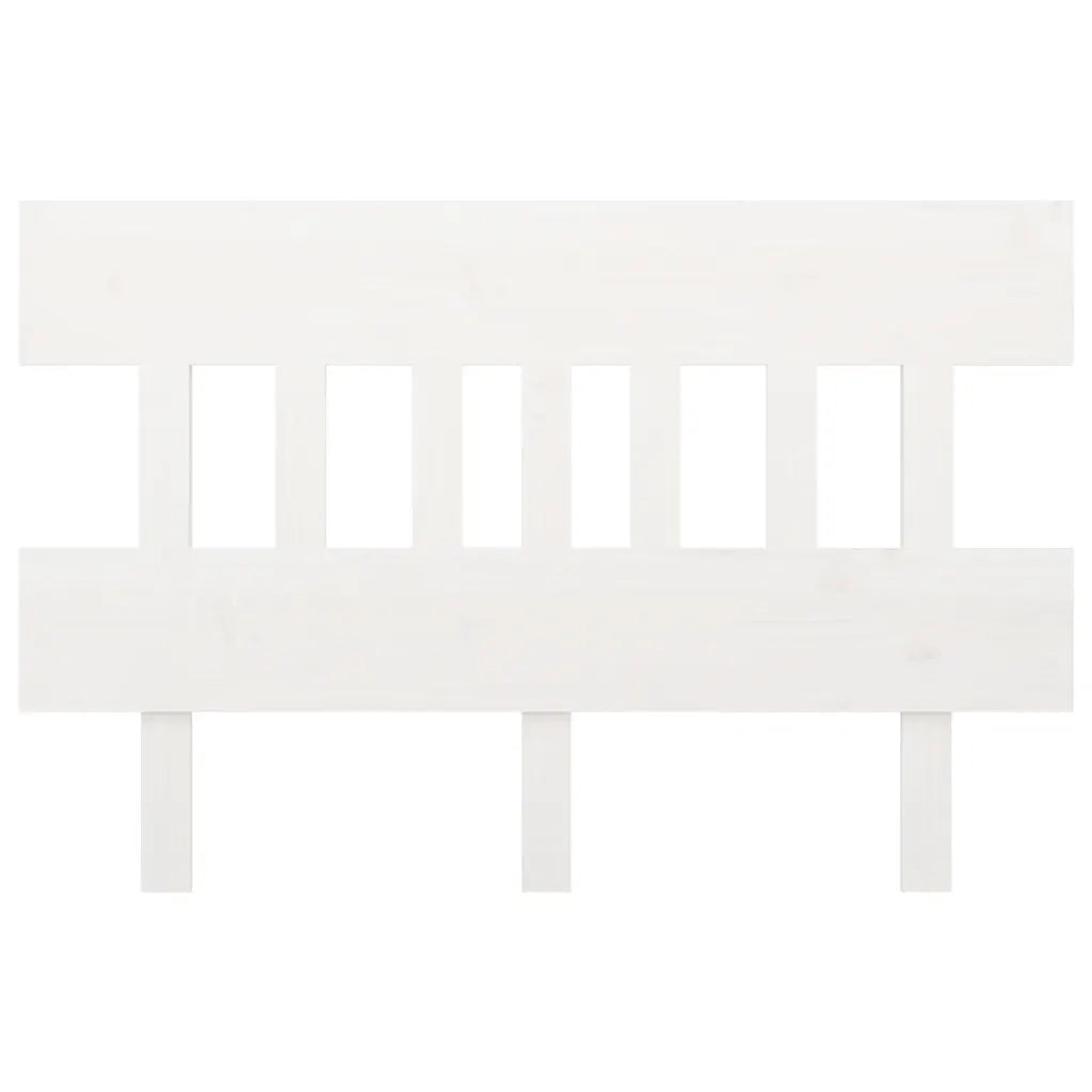 Testiera per Letto Bianca 163,5x3x81 cm Legno Massello di Pino 819131