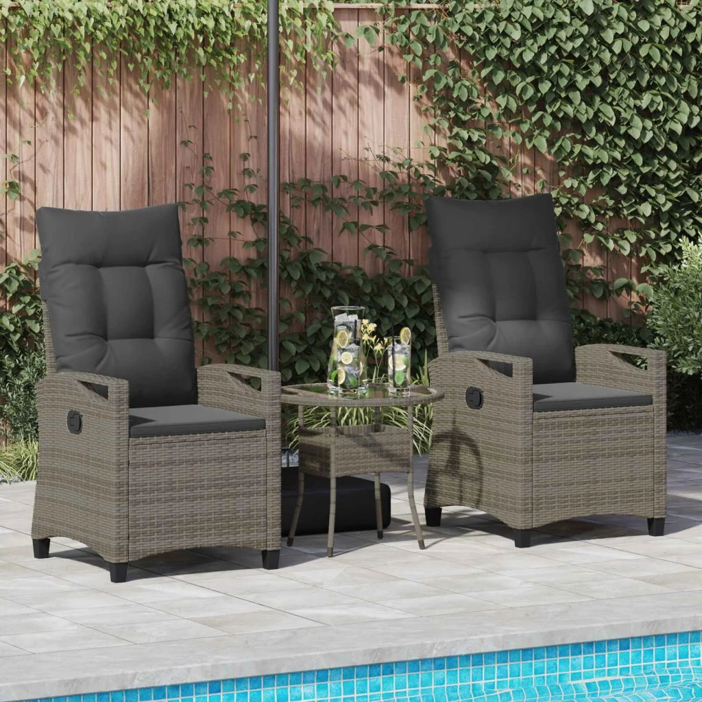 Sedia da Giardino 2 pcs Grigio e Grigio Scuro 56 x 60 x 112 cm 42026832