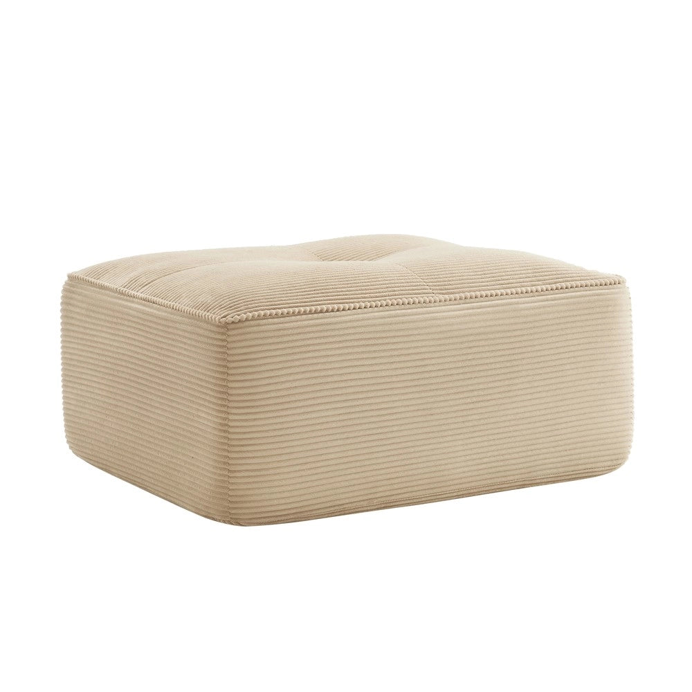 Pouf Cordelia ¨C Minimal ¨C Beige velluto a coste