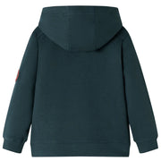 Felpa con Cappuccio per Bambini Verde Scuro 140 12908