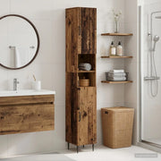 Armadio da Bagno con Ripiano Aperto HAARLEM Legno antico 896823