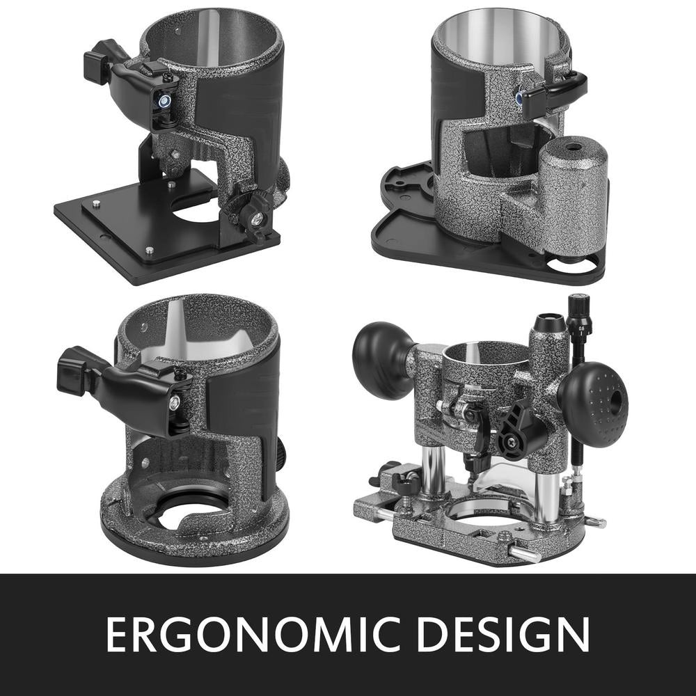 Wood Router, Plunge Router, Multi-router, Edge Router, Extension, Precise, 710W, With 4 Bases
