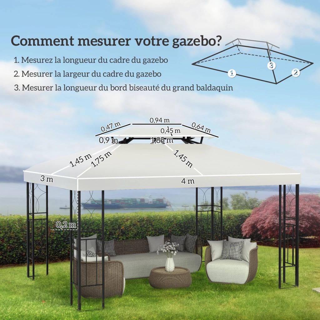 Tenda da Giardino ¨C Zephmum ¨C Grigio 3x4 m