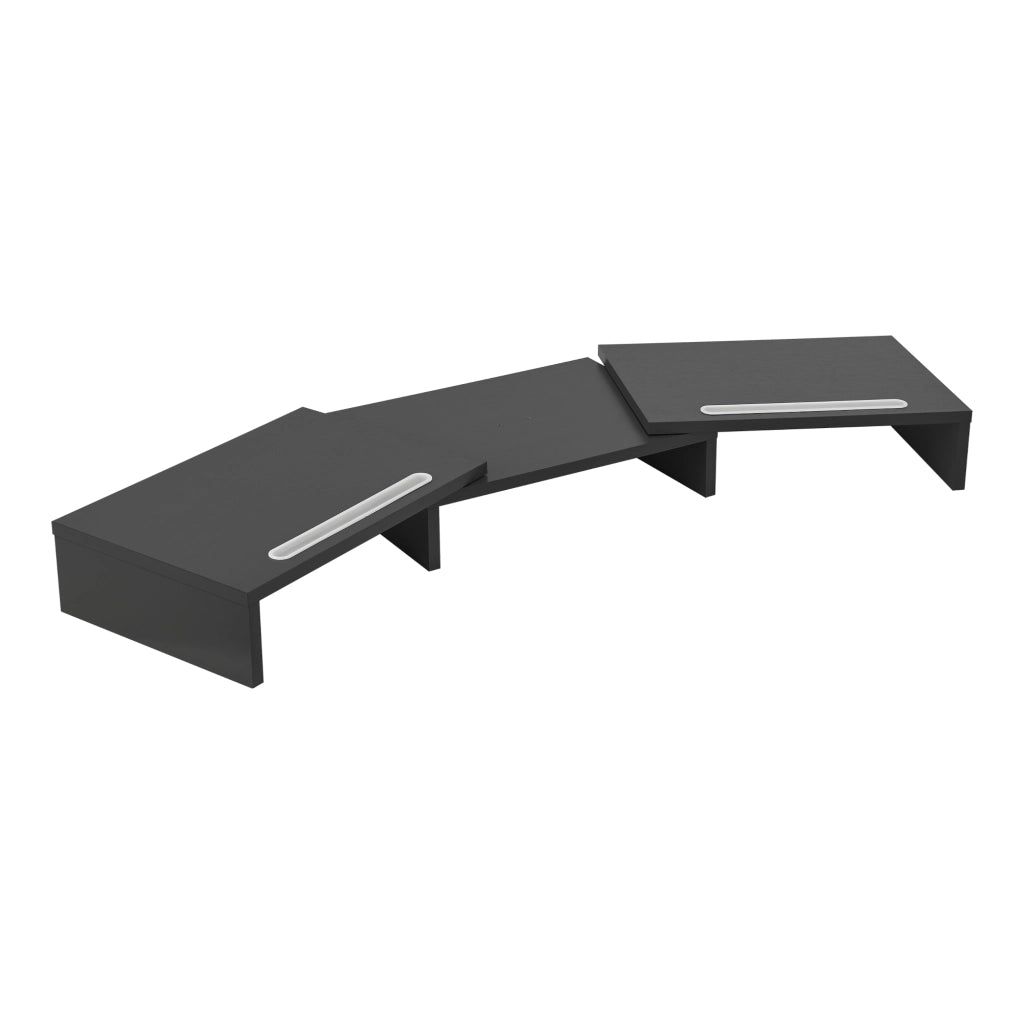 Supporto di Rialzo Monitor 'Vilppula' Base a Lunghezza Regolabile 79 - 111 cm - Grigio Scuro [en.casa]