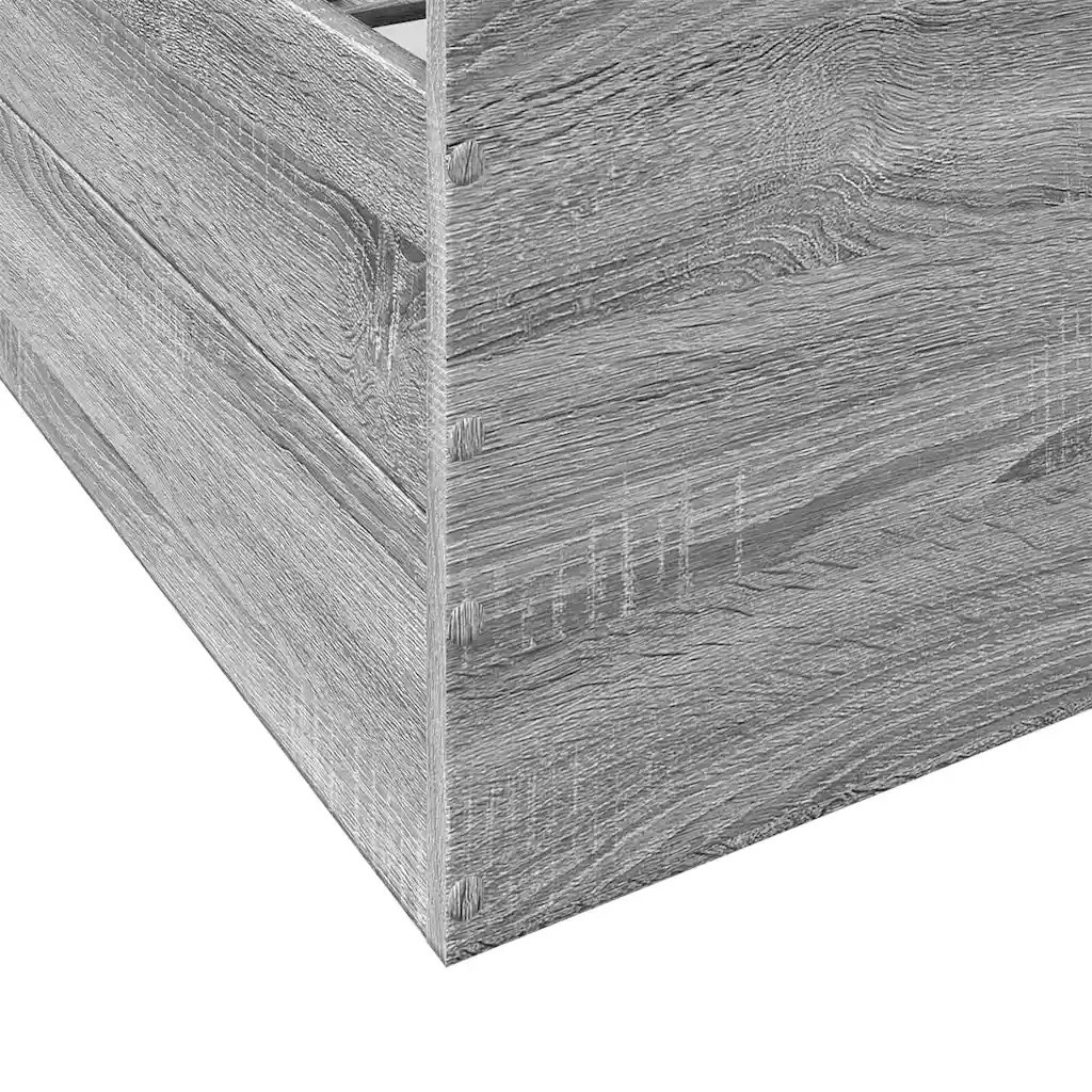 Letto matrimoniale | Letto per adulti | Giroletto Cassetti Grigio Sonoma 180x200 cm Legno Multistrato