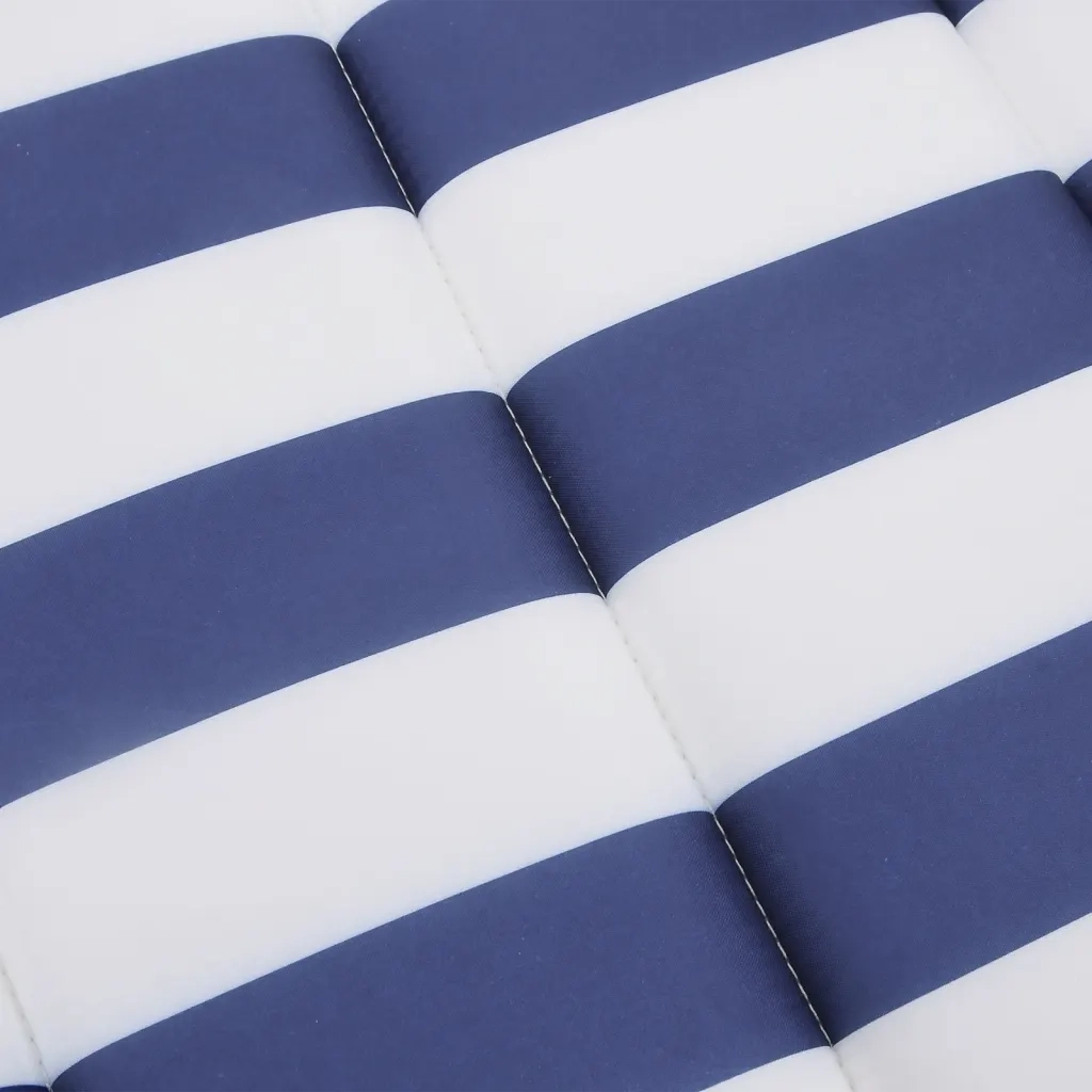 Cuscino per sedie | Cuscino per Lettino a Righe Bianche e Blu in Tessuto Oxford