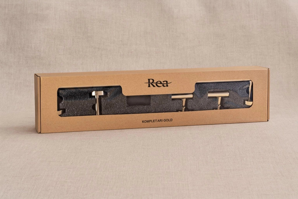 Set Accessori Da Bagno Ari Gold 4 Pezzi