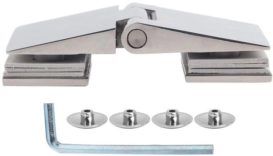 Maniglia in Acciaio Inossidabile - Doppia Sfoglia - Resistente all'Ossidazione - Per Vetro Temprato 8-12 mm - Installazione Facile - Alta Stabilità - Maniglia per Vetro
