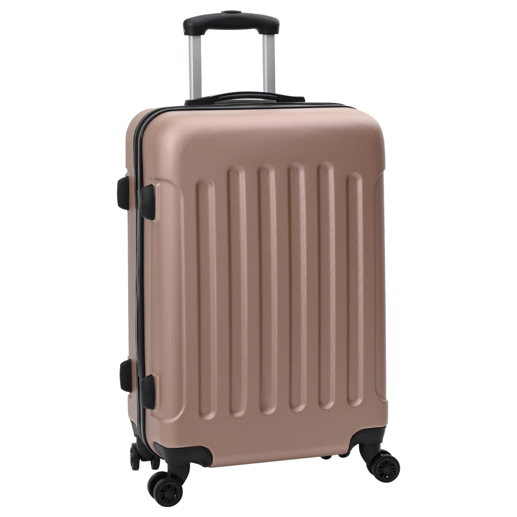 Set di Valigie 3 pcs Bagaglio Rigido Rosa Oro 20Â” 24Â” 28Â” ABS