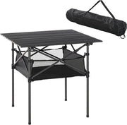 Tavolo da Campeggio Ripiegabile con Nettas - Tavolo da Pic-Nic Portatile per Giardino, Balcone e Feste - 70 x 70 x 69 cm