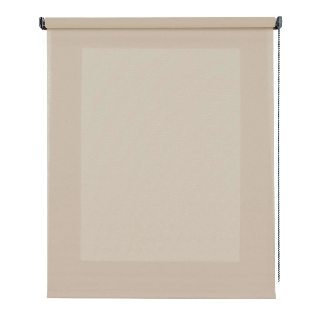 Tenda a Rullo Filtrante, Tenda Avvolgibile Traslucida Liscia Per Finestre e Porte Beige 80x180 cm