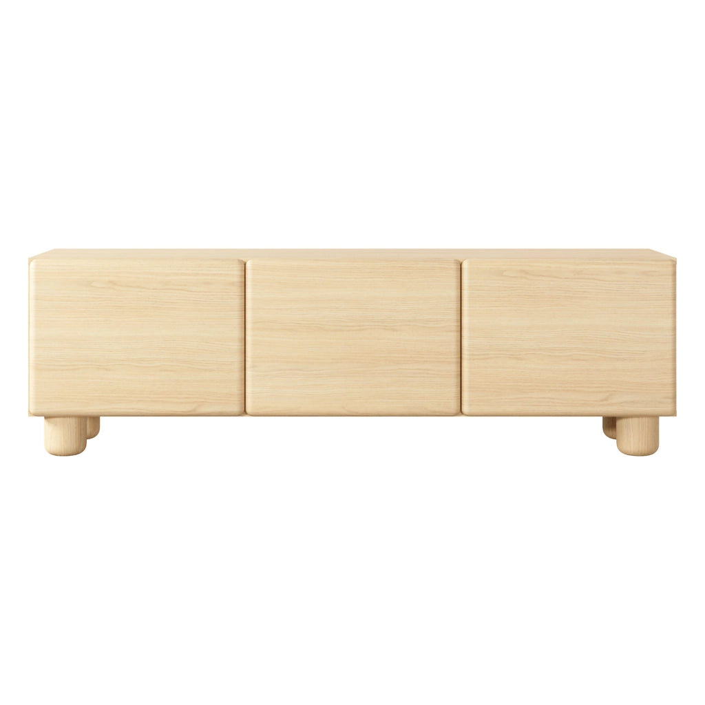 Gareto, Mobile Porta tv un Ripiano, 150x38x47h cm Marrone Rovere
