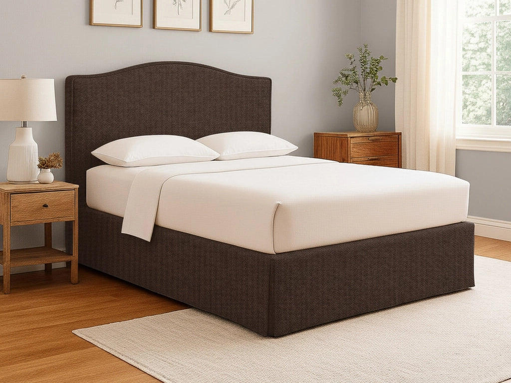 Eccles, Letto Singolo Sfoderabile Made in Italy, Marrone