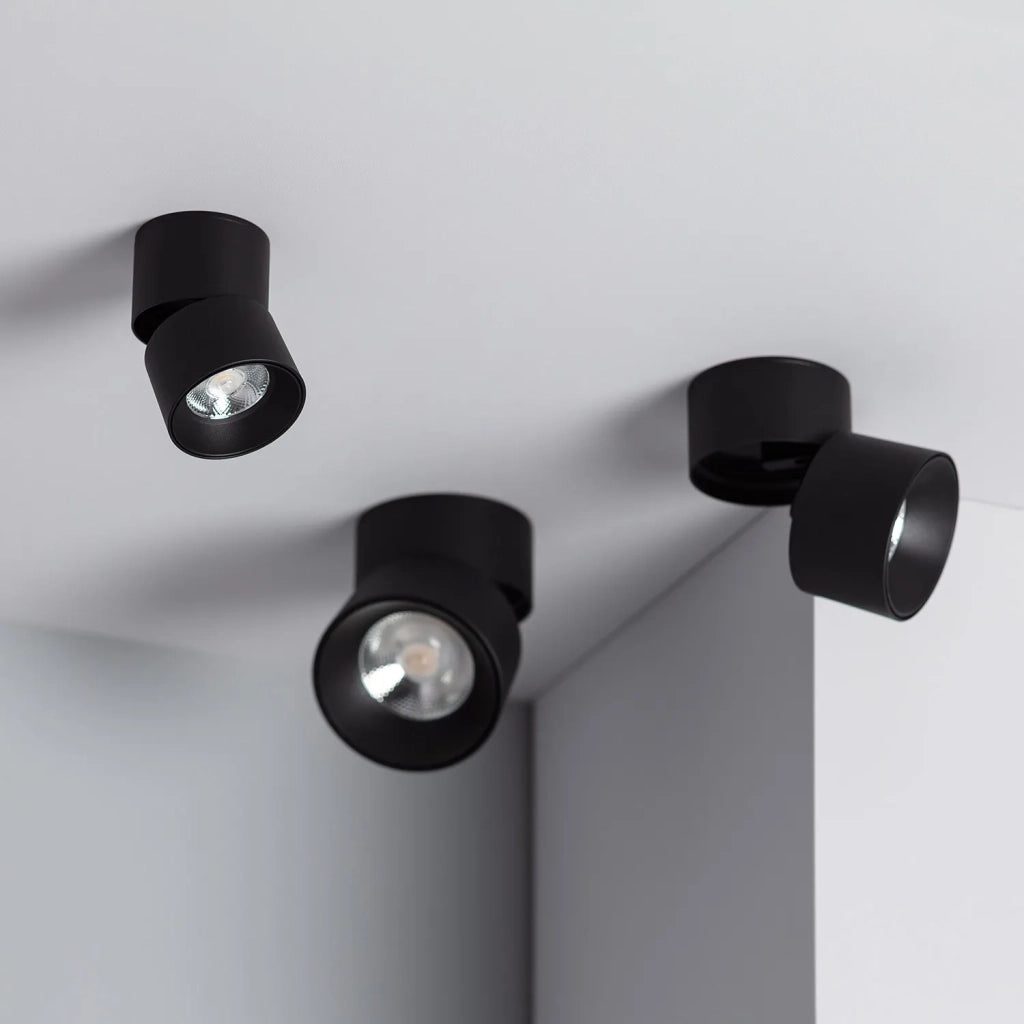 Faretto LED Abruzzo Romeo 7W nero 4000K orientabile