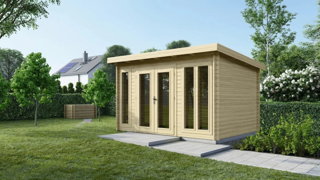 Casetta da giardino in legno - 12m2 - 4x3m - 34mm - colore: naturale - DOM652 - ALTANKA