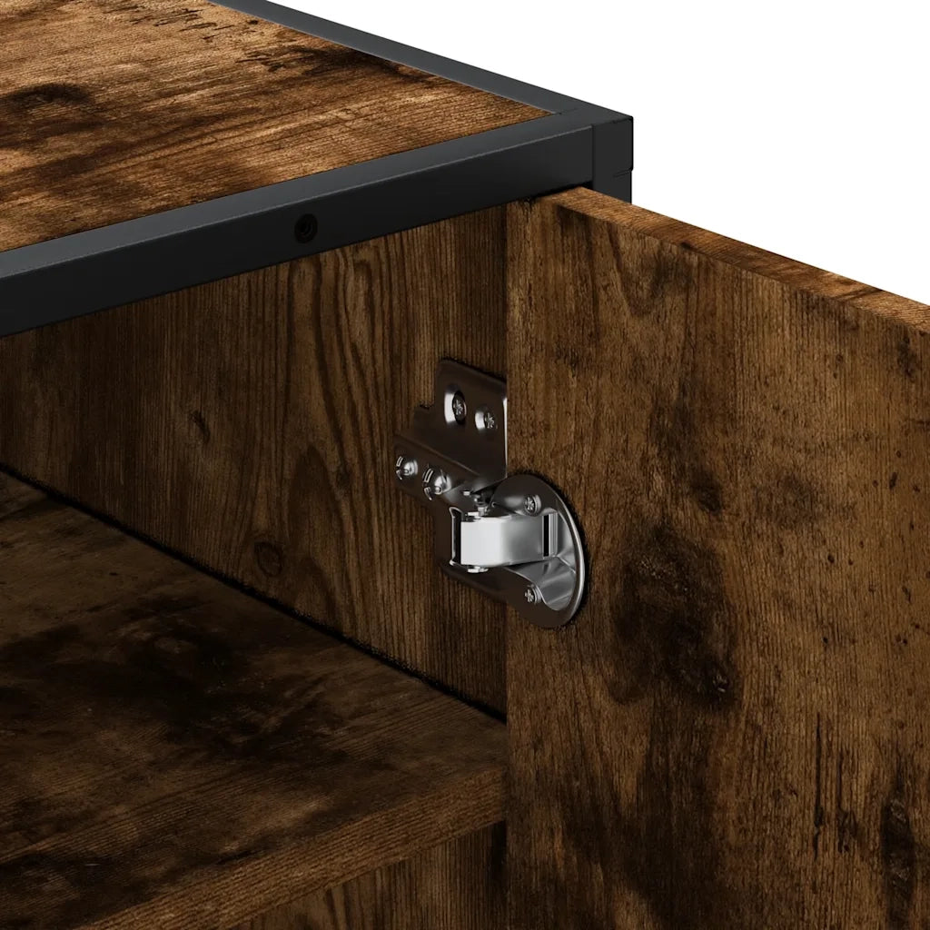 Scarpiera | Mobile per scarpe Rovere Fumo 48x38x97,5 cm in Legno Multistrato