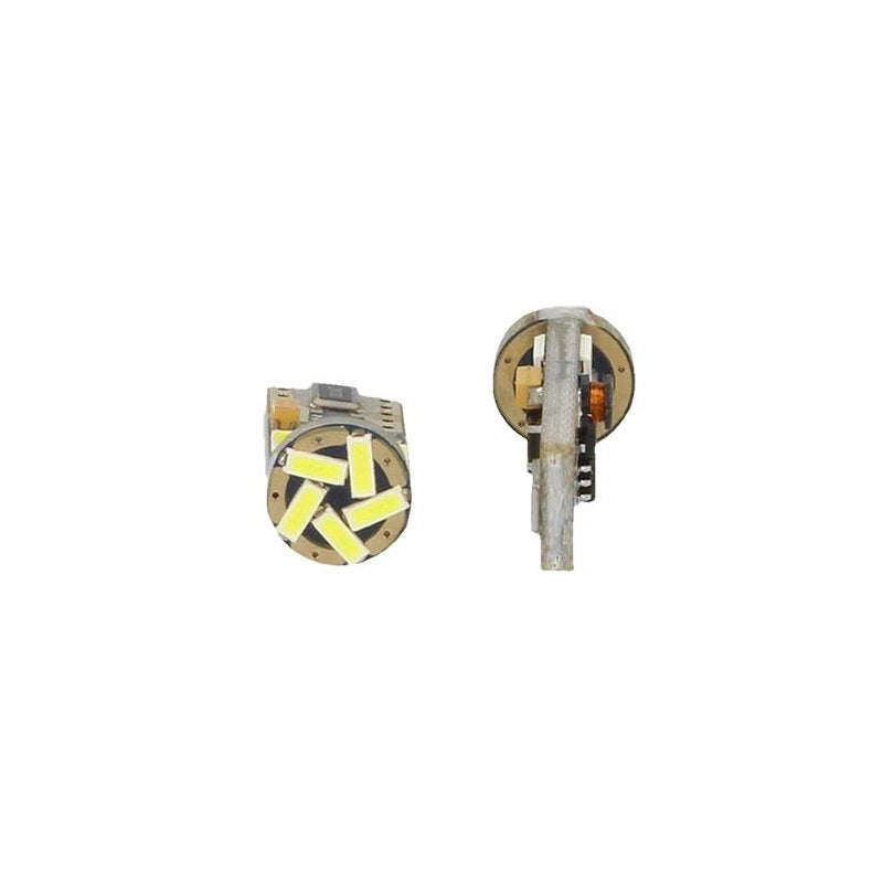 Lampadina Led Canbus T10 W5W 15 Smd 4014 Verde No Errore Check Luci 12V Senza Polarita
