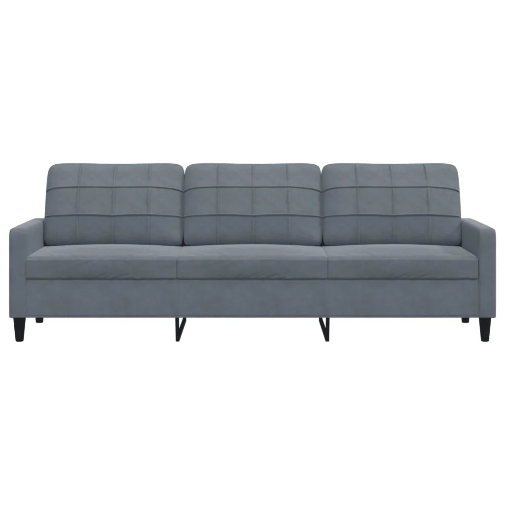 Divano a 3 Posti Grigio Scuro 210 cm in Velluto 4007645