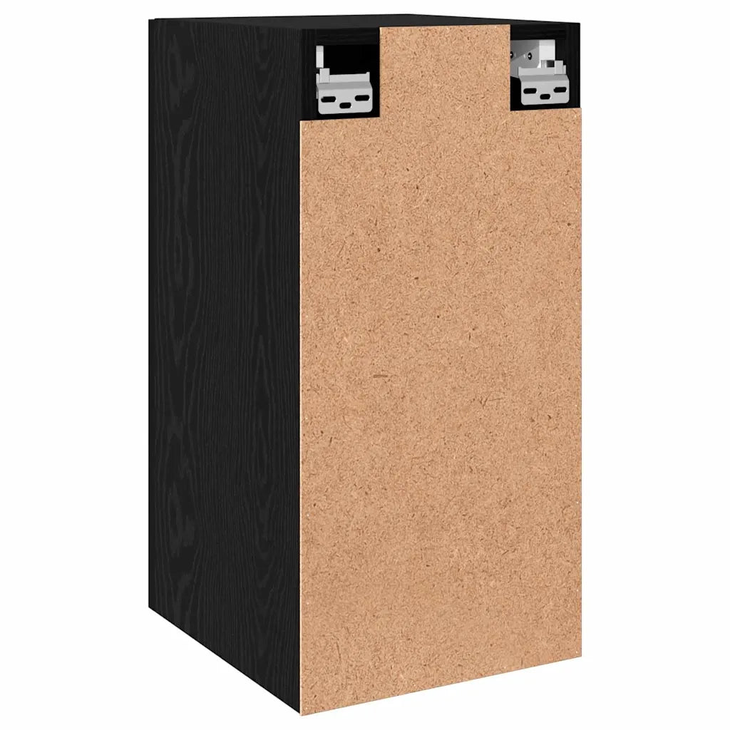 vidaXL Mobile TV da Muro 2 pcs Rovere nero Legno multistrato