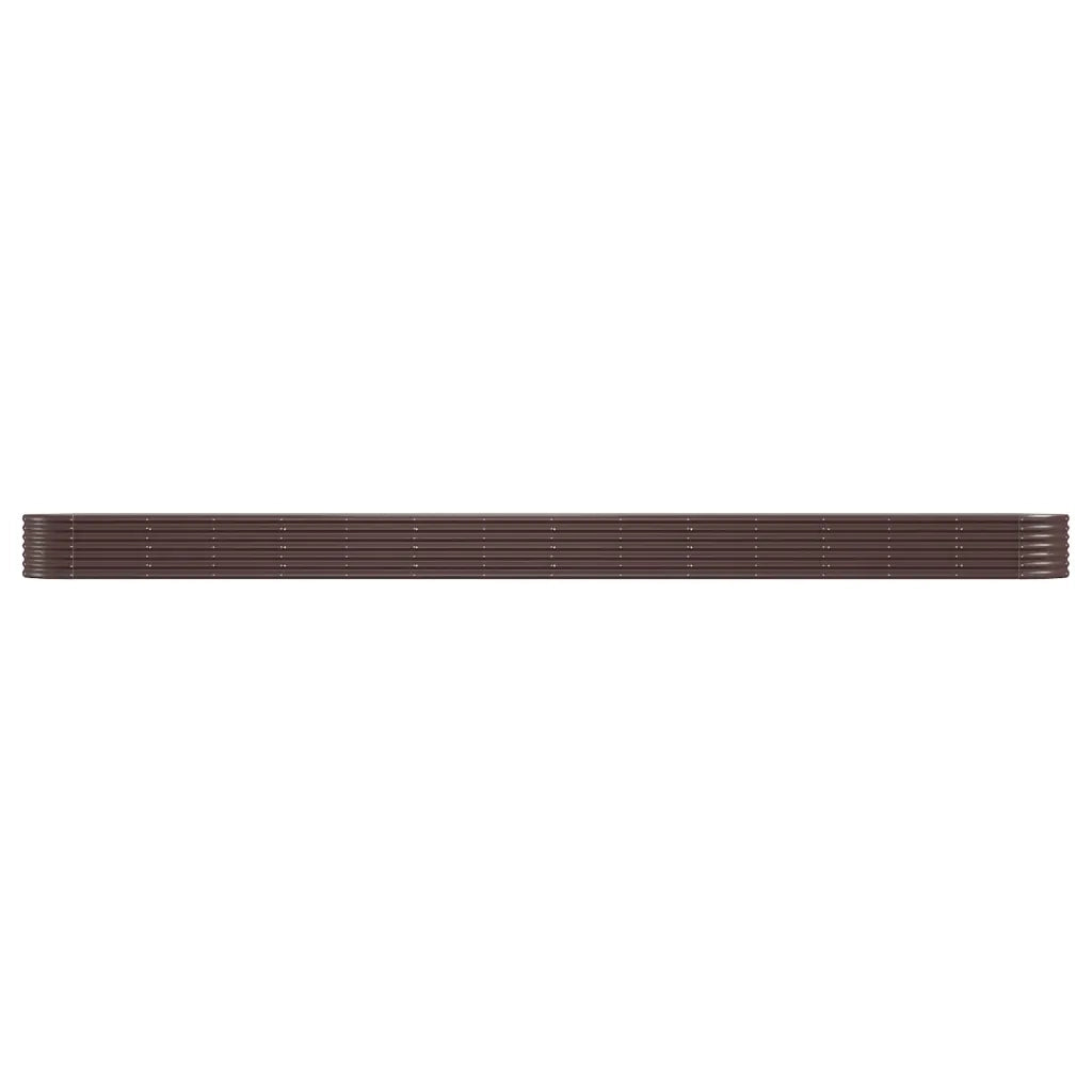 Letto Giardino Acciaio Verniciato a Polvere 620x80x36cm Marrone