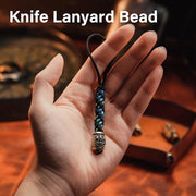 Paracord maniglioni a mano lavorati in ottone - accessori EDC per hanger-gesp - blu