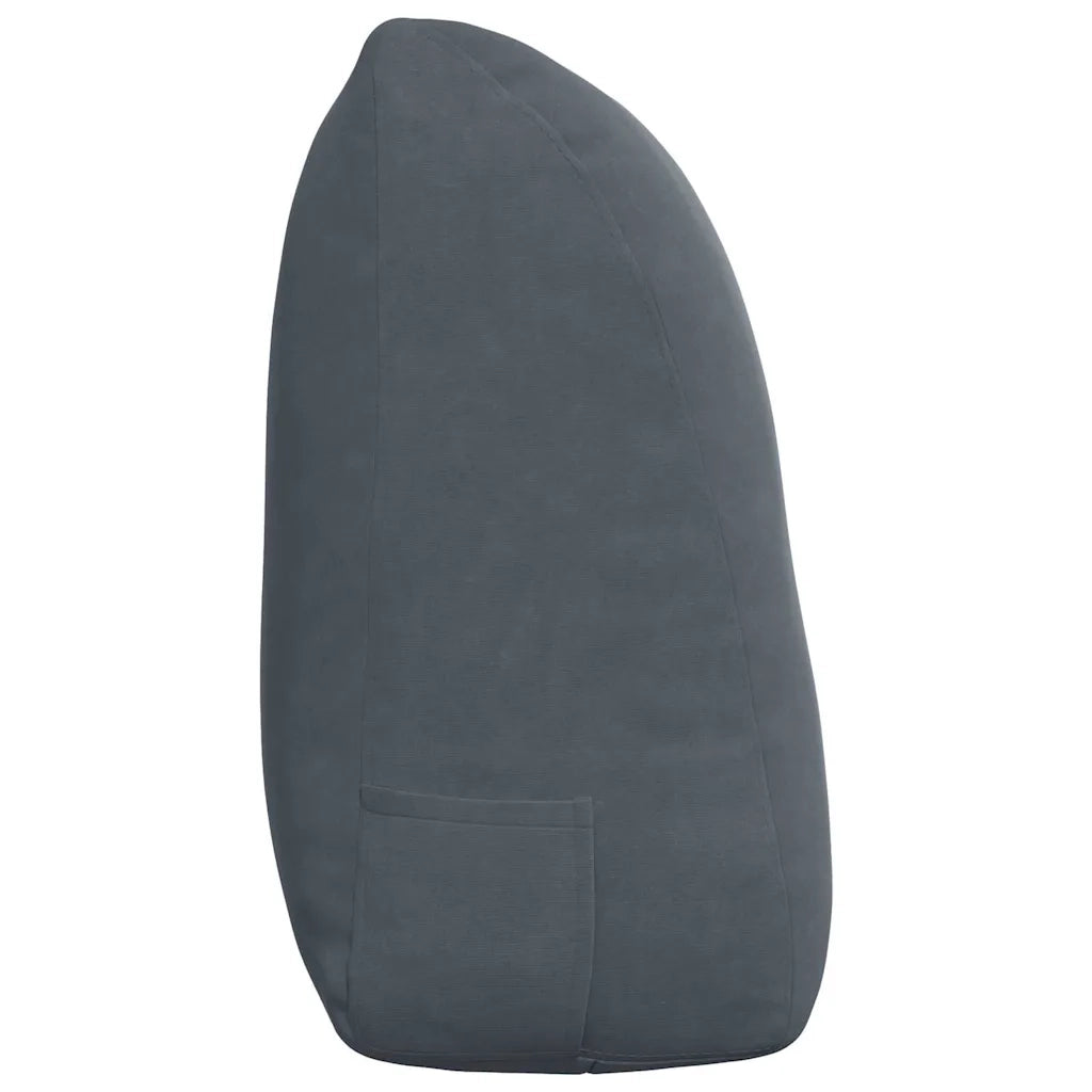 Cuscino per Schiena Grigio scuro 120 x 24 x 50 cm Velluto 42014488