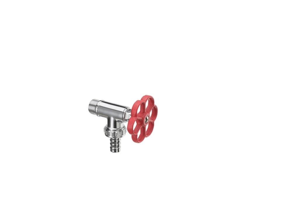 Rubinetto stile idraulico Belfer in ottone 14mm Colore: Rosso
