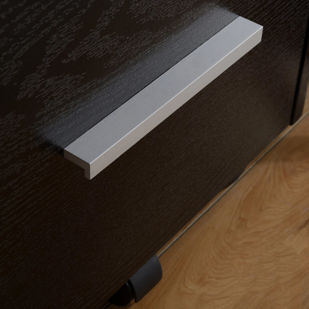 Cassettiera 3 Cassetti in Legno con Chiavi e Ruote ¨C Zephmum ¨C Nero 39.2x40x65.4 cm