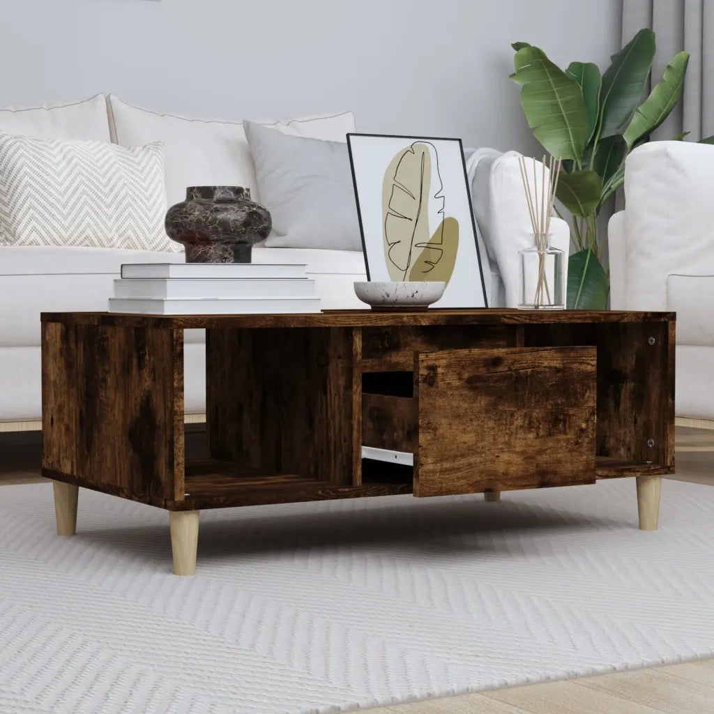 Tavolino da salotto | Tavolino da caff¨¨ | Tavolino da Soggiorno Rovere Fumo 90x50x36,5 cm Legno Multistrato