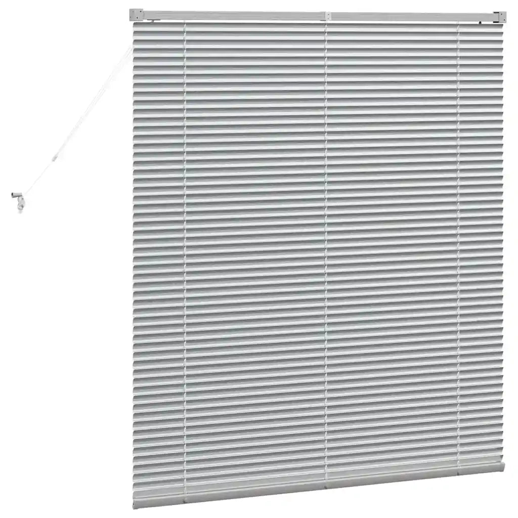 Tendaggi a Veneziana | Tenda a lamelle Argento 130 x 120 cm Alluminio