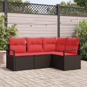 Set di divani 4 pcs Marrone polyrattan 3346364
